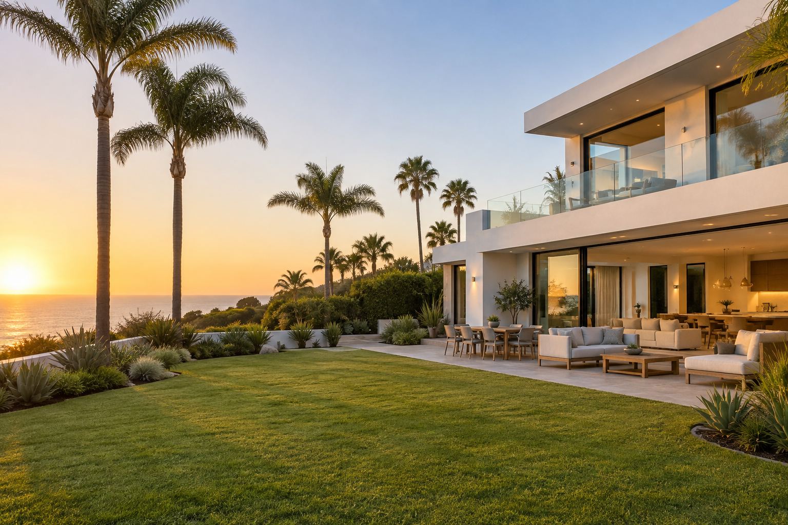 A coastal Newport Beach style home, illustrative